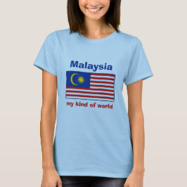 Malaysia Flag + Karte + Text-T - Shirt