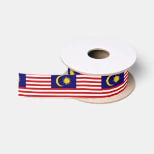 Malaysia Flag & Malaysia Reisen, Urlaub/Sport Satinband