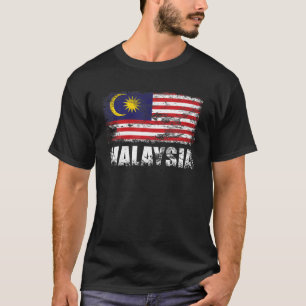 Malaysia Flag T Shirt Malaysisches T-Shirt