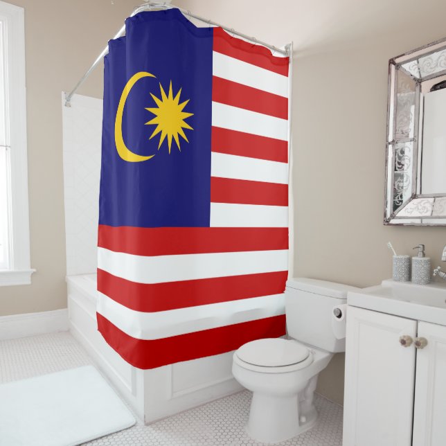 Malaysia-Flagge Duschvorhang (Beispiel)
