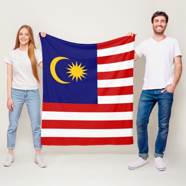 Malaysia-Flagge Fleecedecke (Beispiel)