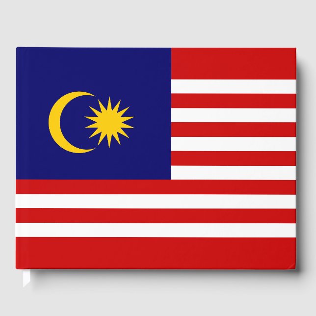 Malaysia-Flagge Gästebuch (Vorderseite)