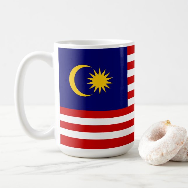 Malaysia-Flagge Kaffeetasse (Mit Donut)
