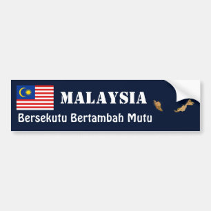 Malaysia-Flagge + Karte Aufkleber Autoaufkleber