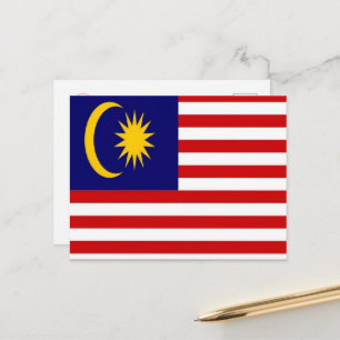Malaysia - Flagge - Postkarte