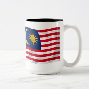 Malaysia-Flagge-Tasse Zweifarbige Tasse