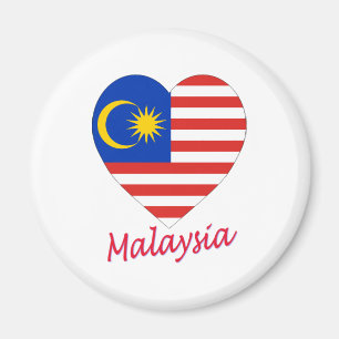 Malaysia-Flaggen-Herz Magnet