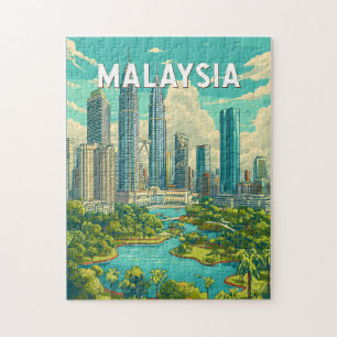 Malaysia Illustration Reise Kunst Vintage
