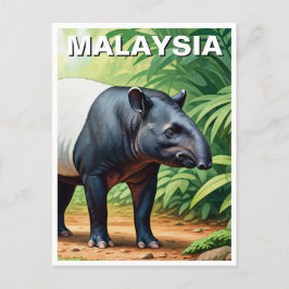 Malaysia Malayan Tapir Postkarte
