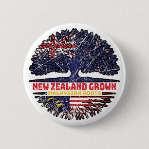 Malaysia Malaysian New Zealander New Zealand Tree Button