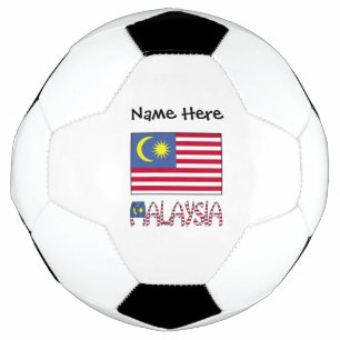 Malaysia Malaysische Flagge Schwarz Personalisieru Fußball