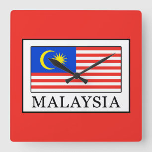 Malaysia Quadratische Wanduhr