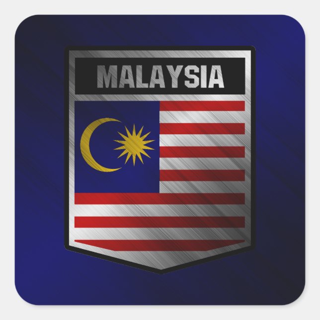 Malaysia Quadratischer Aufkleber (Vorderseite)