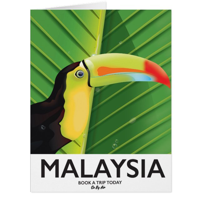Malaysia Toucan Reiseplakat (Vorderseite)
