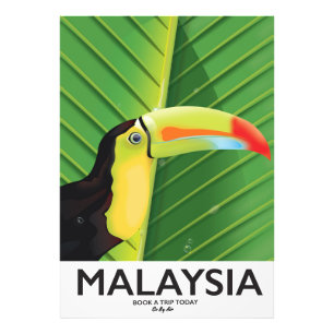 Malaysia Toucan Reiseplakat Fotodruck