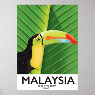 Malaysia Toucan Reiseplakat Poster