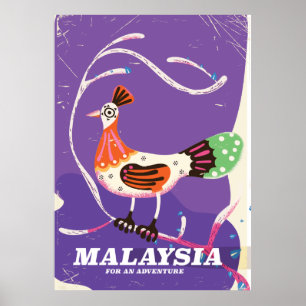 Malaysia Vintage-Reiseposter Poster