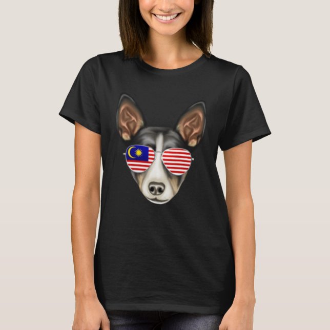 Malaysian Flag Rat Terrier Dog Malaysia Pocket T-Shirt (Vorderseite)