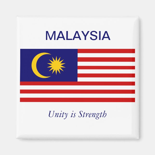 Malaysianische Flagge Magnet (Vorne)