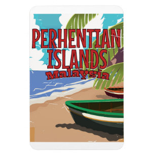 Malaysias Vintage Reiseplakat Magnet