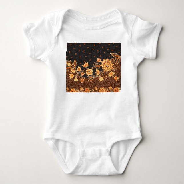 Malaysisch-indonesische Batik Art Beauty Baby Strampler (Vorderseite)