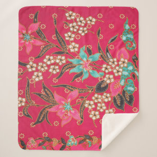 Malaysisch-indonesische Batik Art Pattern Sherpadecke