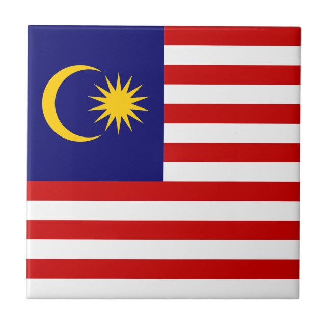 Malaysische Flagge Fliese (Vorderseite)