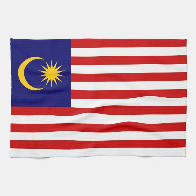 Malaysische Flagge Geschirrtuch (Horizontal)