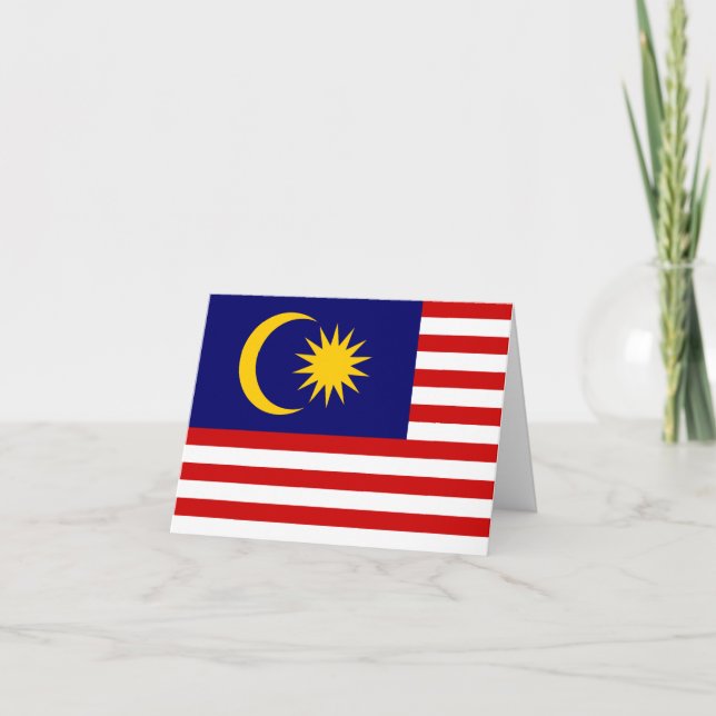 Malaysische Flagge Karte (Vorderseite)