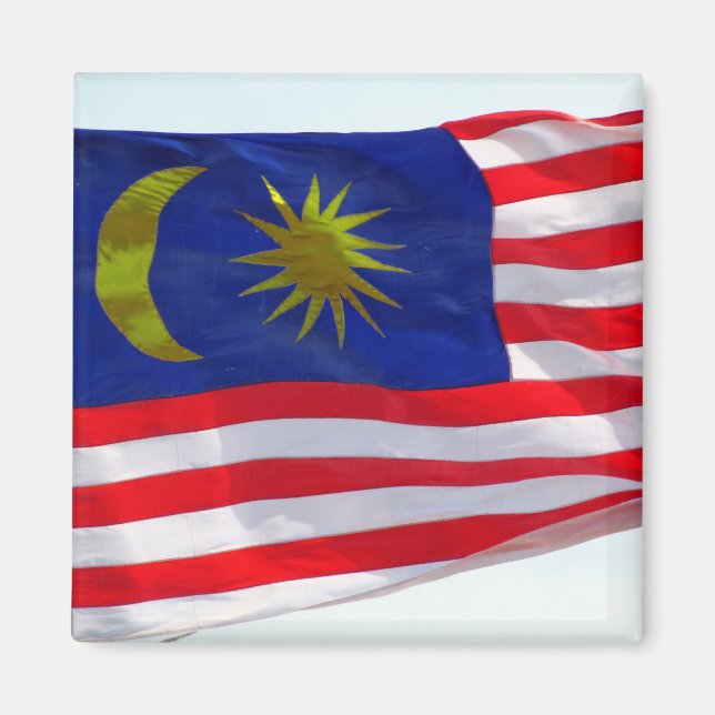 malaysische Flagge Magnet (Vorne)