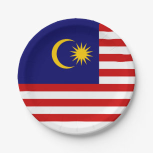 Malaysische Flagge Pappteller