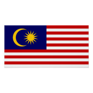 Malaysische Flagge Poster