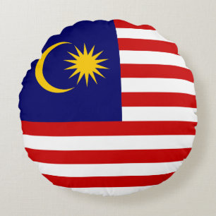 Malaysische Flagge Rundes Kissen