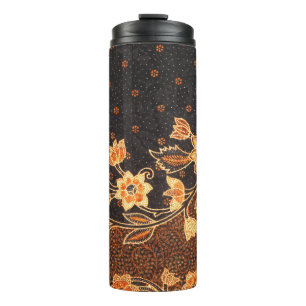 Malaysische indonesische Batik-Kunst-Schönheit Thermosbecher