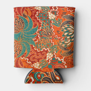Malaysischer Batik: Schönes Kunstmuster. Dosenkühler