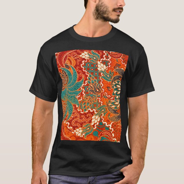 Malaysischer Batik: Schönes Kunstmuster. T-Shirt (Vorderseite)
