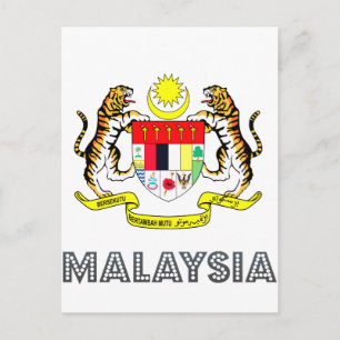 malaysisches Emblem Postkarte