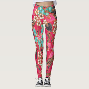 Malaysisches indonesisches Batik-Kunstmuster Leggings