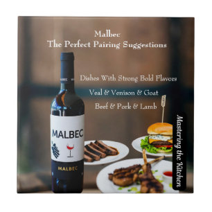 Malbec-Wein-Paarungsführer/Meisterung der Küche Fliese