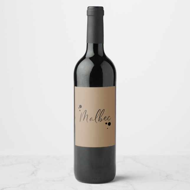 Malbec Weinetikett (Vorderseite)
