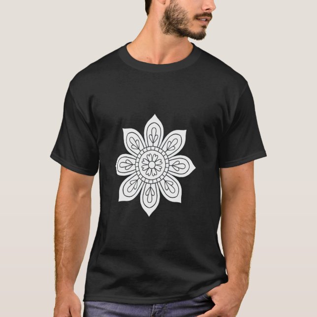 Malbuch Blume T-Shirt (Vorderseite)