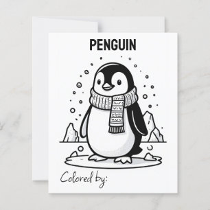 Malbuch für Kinder Anime Pinguin