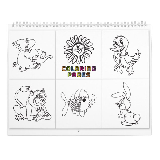 Malbuch-Kalender Kalender (Rückseite)