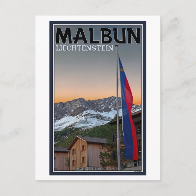 Malbun Flags Postkarte (Vorderseite)
