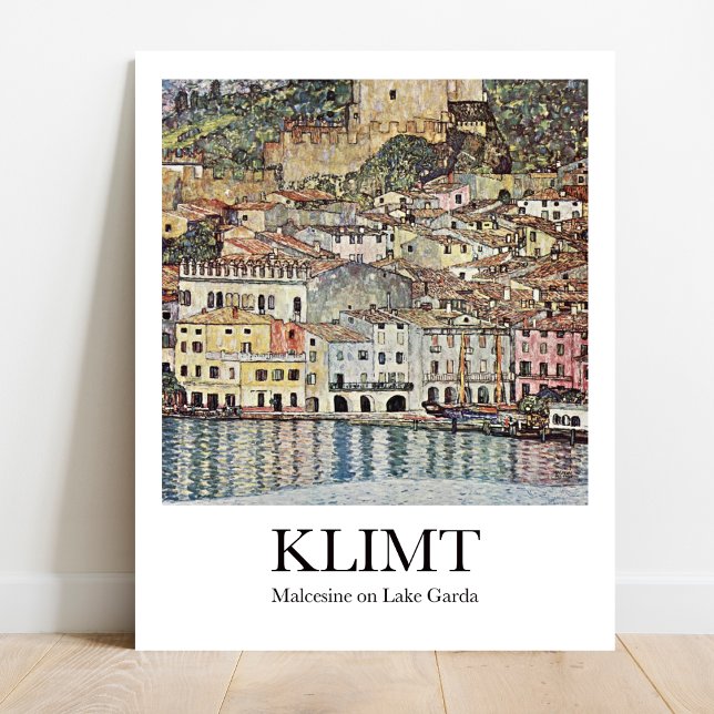 Malcesine am Gardasee, Gustav Klimt Poster (Italian Escape: Klimt's "Malcesine on Lake Garda." Golden hues adorn your walls)