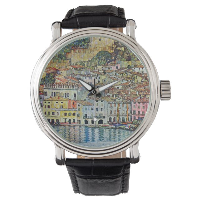 Malcesine am Gardasee Von Gustav Klimt Armbanduhr (Vorderseite)