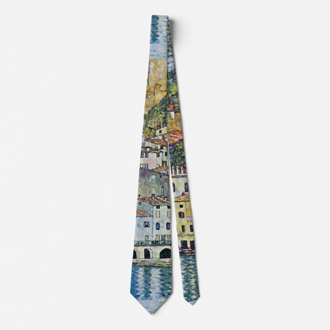 Malcesine am Gardasee Von Gustav Klimt Krawatte (Vorderseite)
