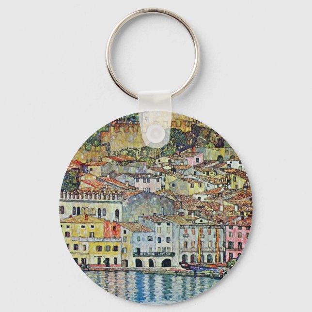 Malcesine am Gardasee Von Gustav Klimt Schlüsselanhänger (Vorderseite)