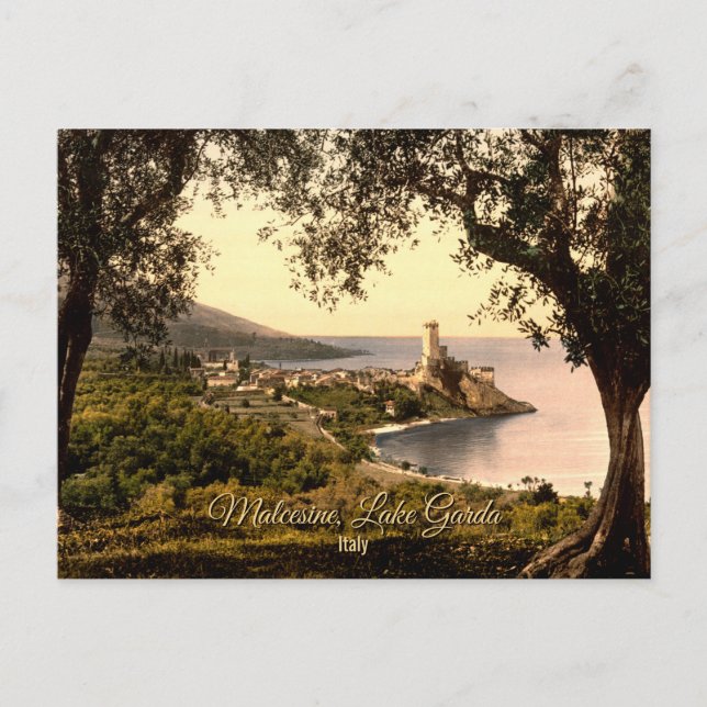 Malcesine, Gardasee, Italien Vintage Travel Postkarte (Vorderseite)