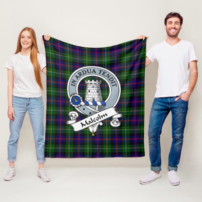 Malcolm Moderm Clan Abzeichen Tartan Kariert Fleecedecke (Beispiel)